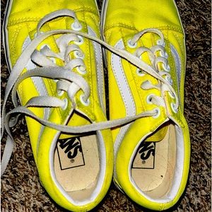 neon yellow vans